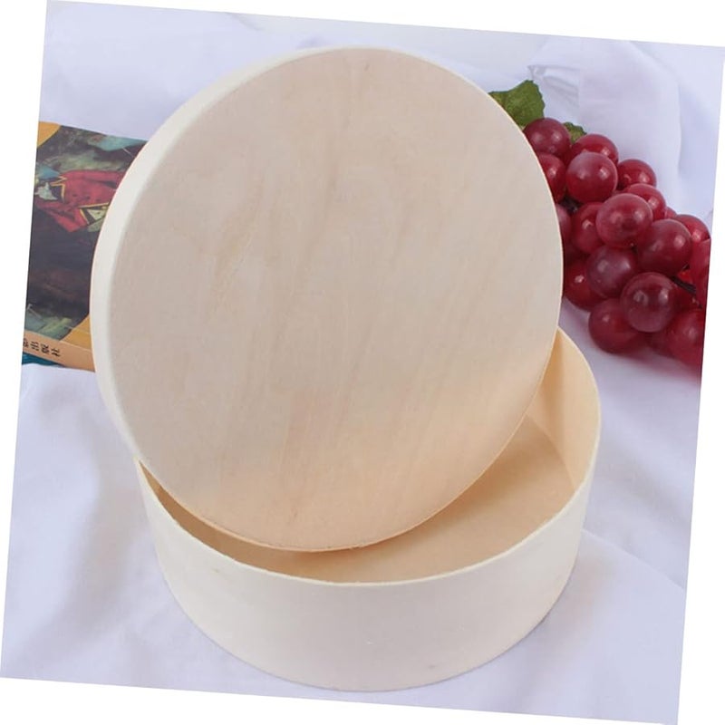 2pcs Round Cake Boxes Sturdy Wood Cheesecake Packaging Cases 6 Inch Easy Clean - Image 5